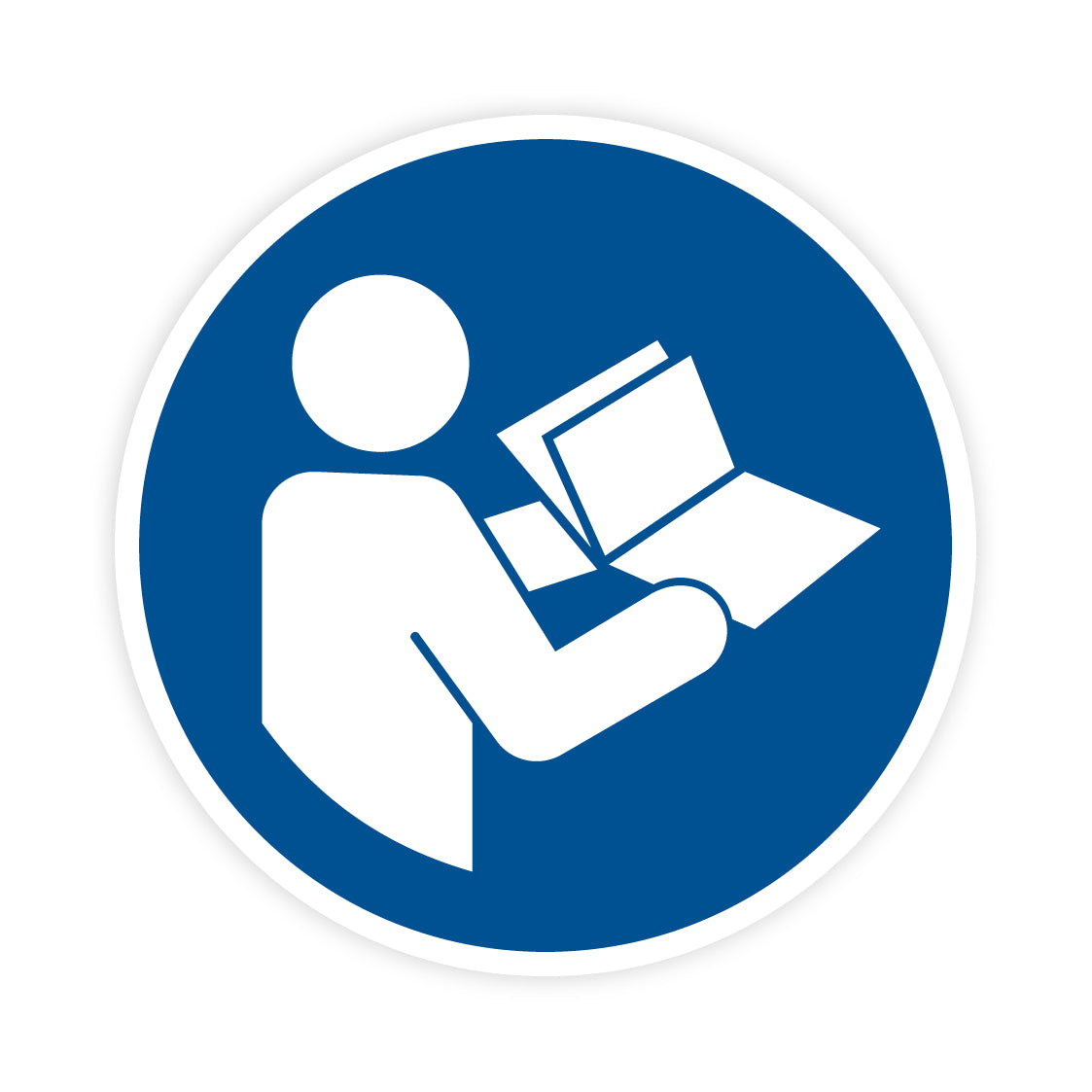 Gebotszeichen - Gebrauchsanweisung beachten, M002, ASR/ISO, Folie selbstklebend