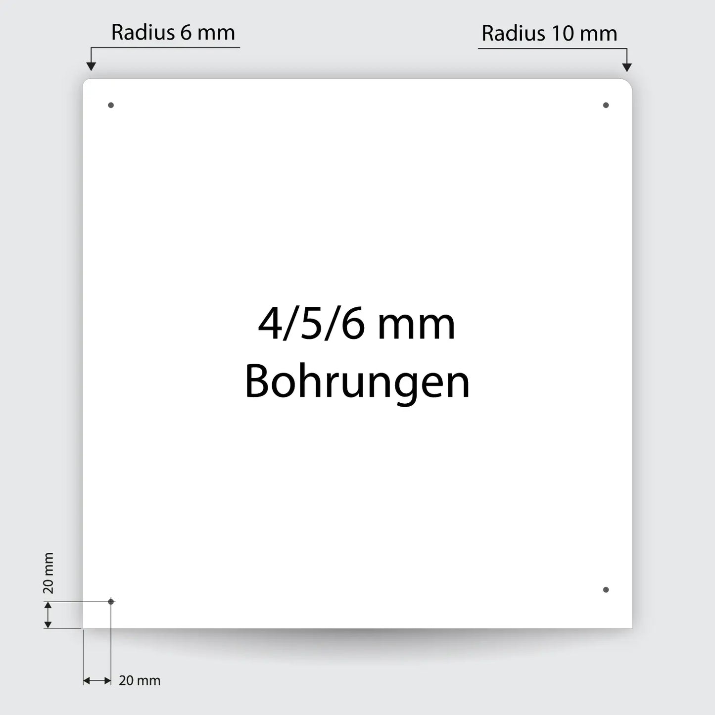 Schild 400 x 400 mm - Aluverbund