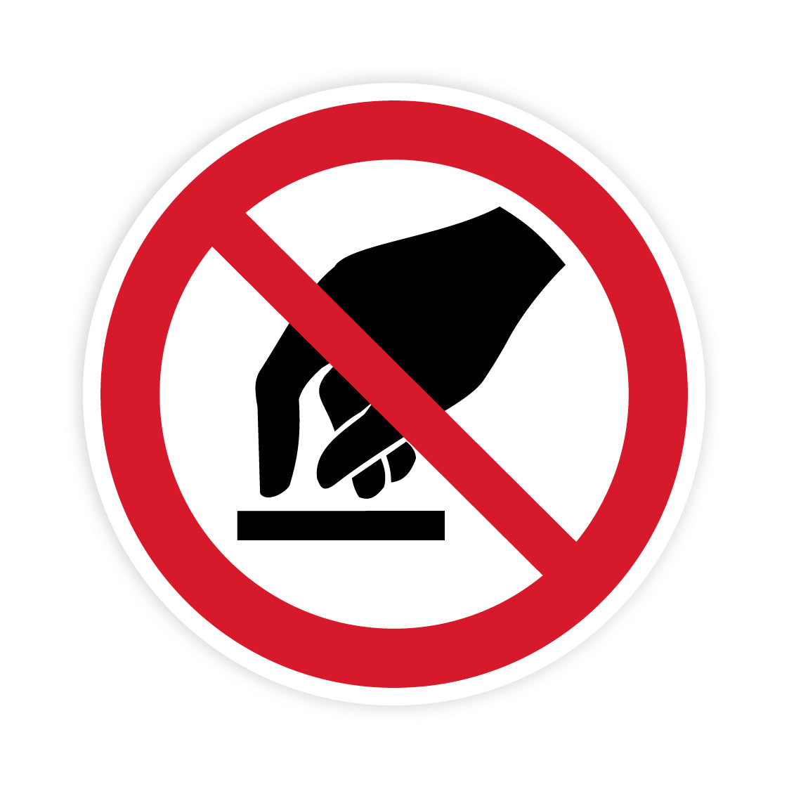 Verbotszeichen - Berühren verboten, P010 ASR/ISO, Folie selbstklebend