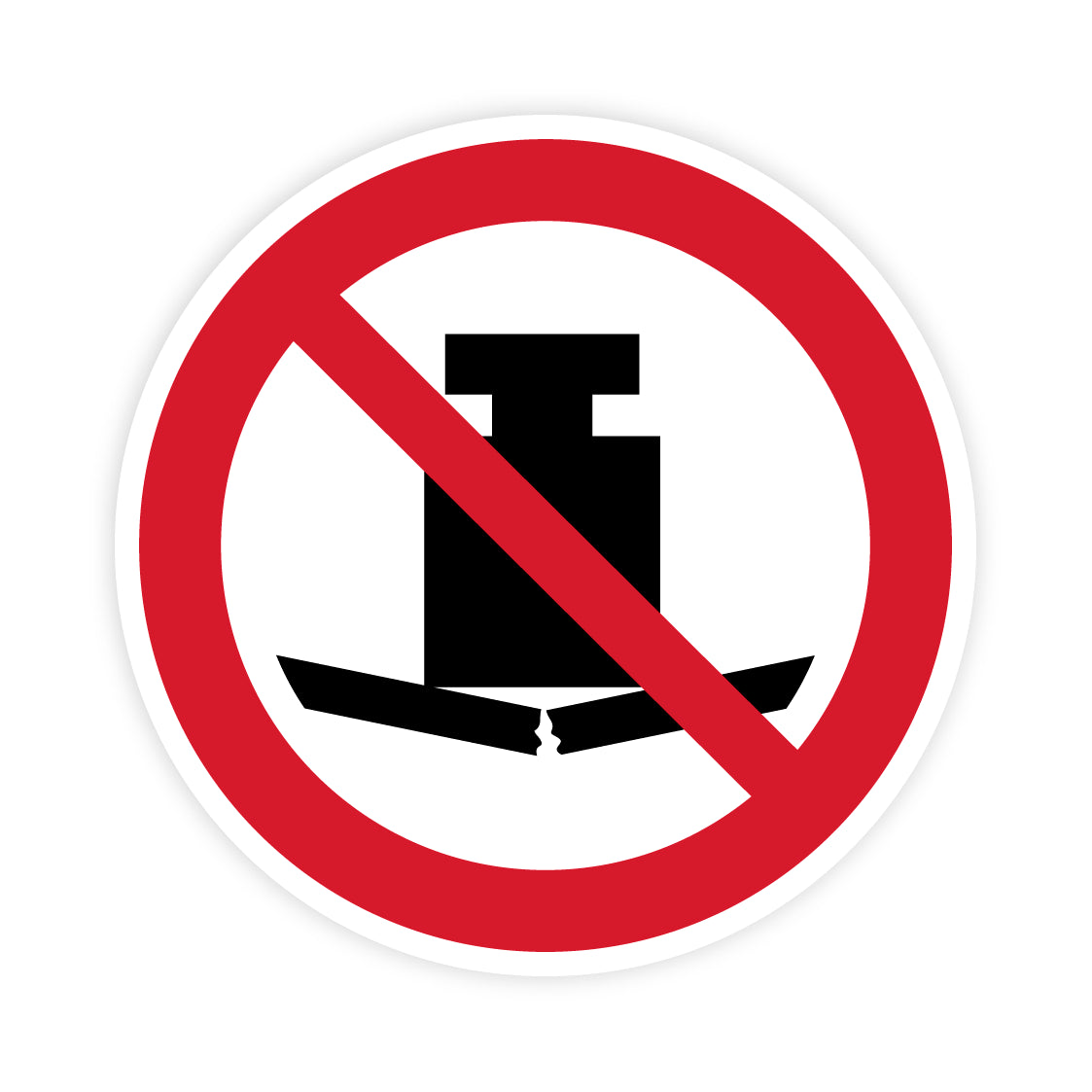 Verbotszeichen - Keine schwere Last, P012 ASR/ISO, Folie selbstklebend