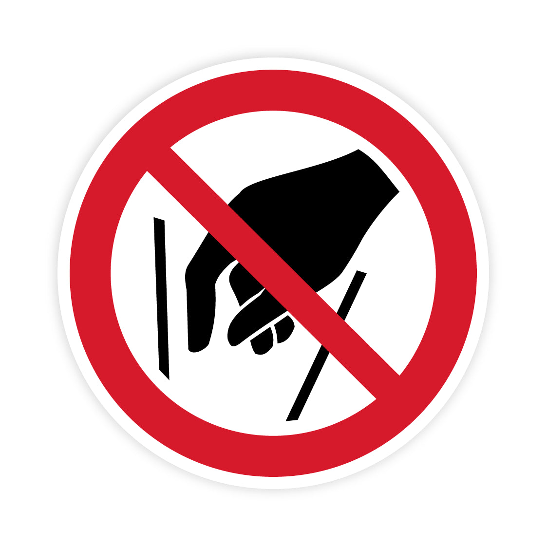 Verbotszeichen - Hineinfassen verboten, P015 ASR/ISO, Folie selbstklebend