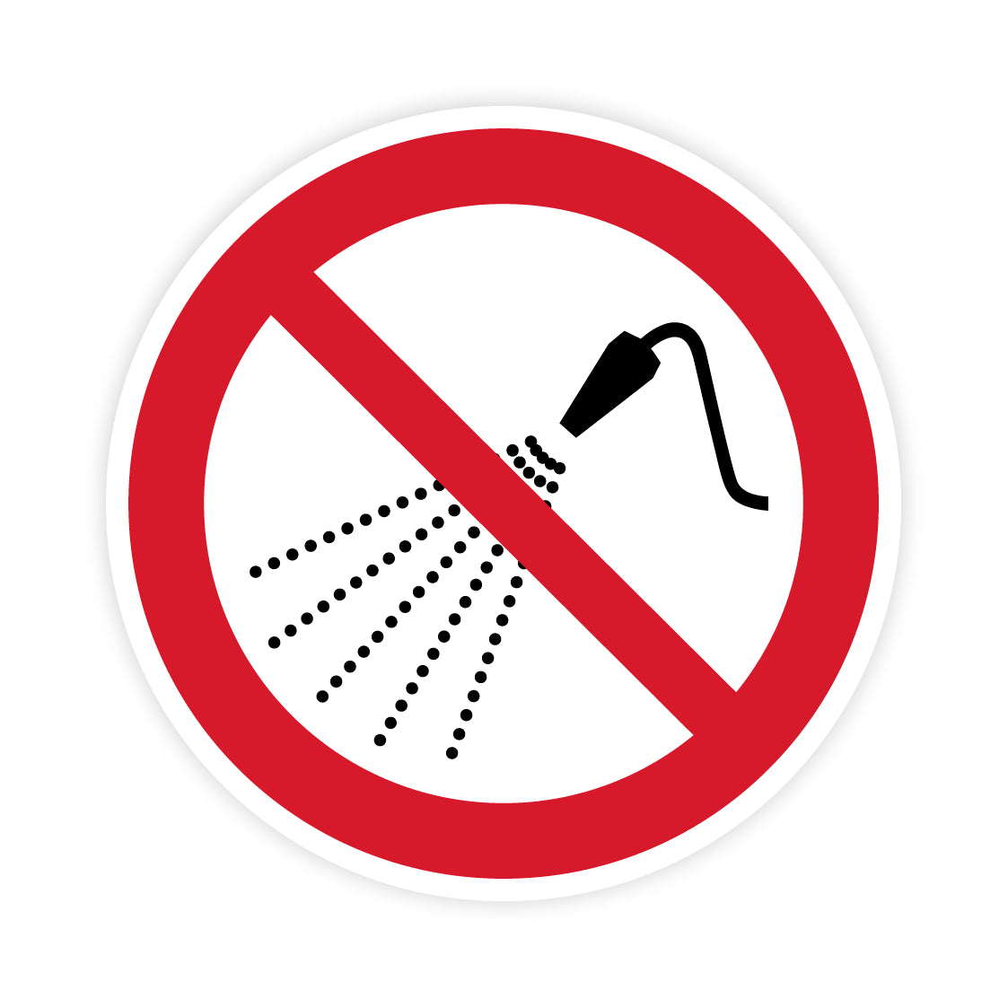 Verbotszeichen - Mit Wasser spritzen verboten, P016, ASR/ISO, Folie selbstklebend