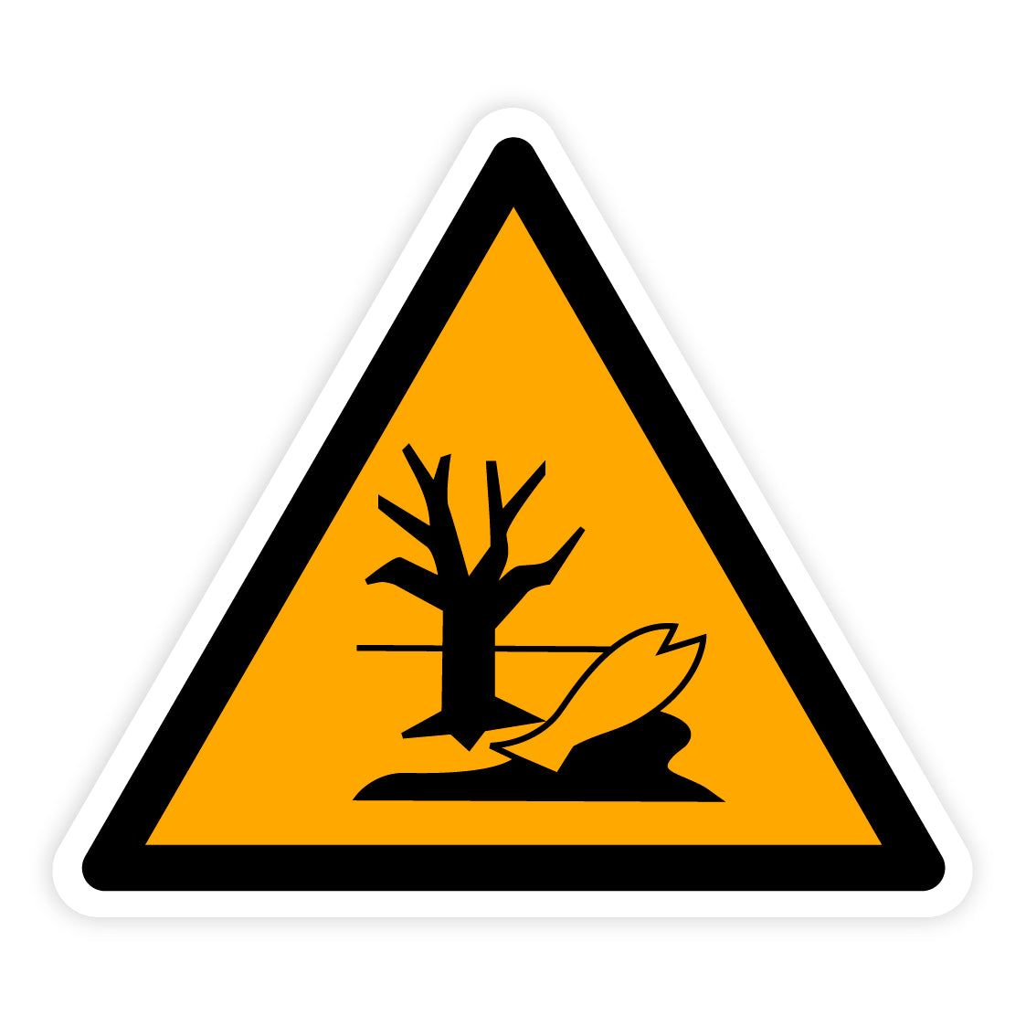 Warnzeichen - Warnung vor umweltgefährdenden Stoffen oder Gemischen, W072, ASR/ISO, Folie selbstklebend