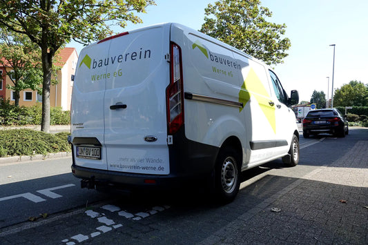 Beschriftung eines Transporters