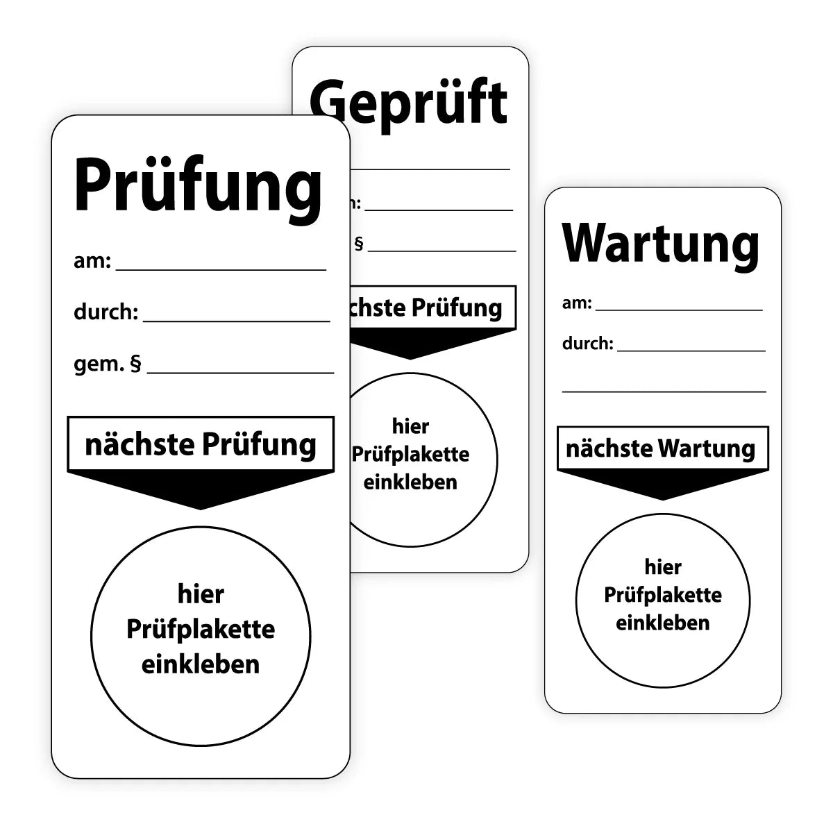 Prüfplaketten-Grundaufkleber