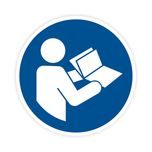 Gebotszeichen - Gebrauchsanweisung beachten, M002, ASR/ISO, Folie selbstklebend