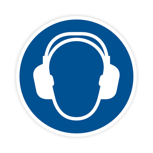 Gebotszeichen -Gehörschutz benutzen, M003, ASR/ISO, Folie selbstklebend