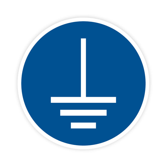 Gebotszeichen - Vor Benutzung erden, M005, ASR/ISO, Folie selbstklebend