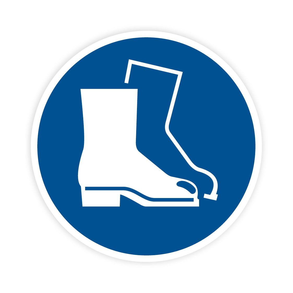 Gebotszeichen - Fußschutz benutzen, M008, ASR/ISO, Folie selbstklebend