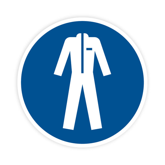 Gebotszeichen - Schutzkleidung benutzen, M010, ASR/ISO, Folie selbstklebend