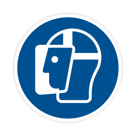 Gebotszeichen - Gesichtsschutz benutzen, M013, ASR/ISO, Folie selbstklebend