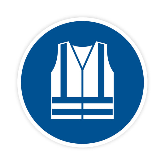 Gebotszeichen - Warnweste benutzen, M015, ASR/ISO, Folie selbstklebend