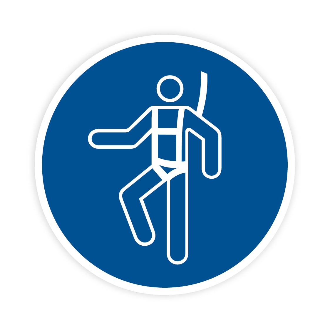 Gebotszeichen -Auffanggurt benutzen, M018 ASR/ISO, Folie selbstklebend