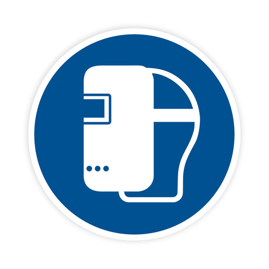 Gebotszeichen -Schweißmaske benutzen, M019 ASR/ISO, Folie selbstklebend