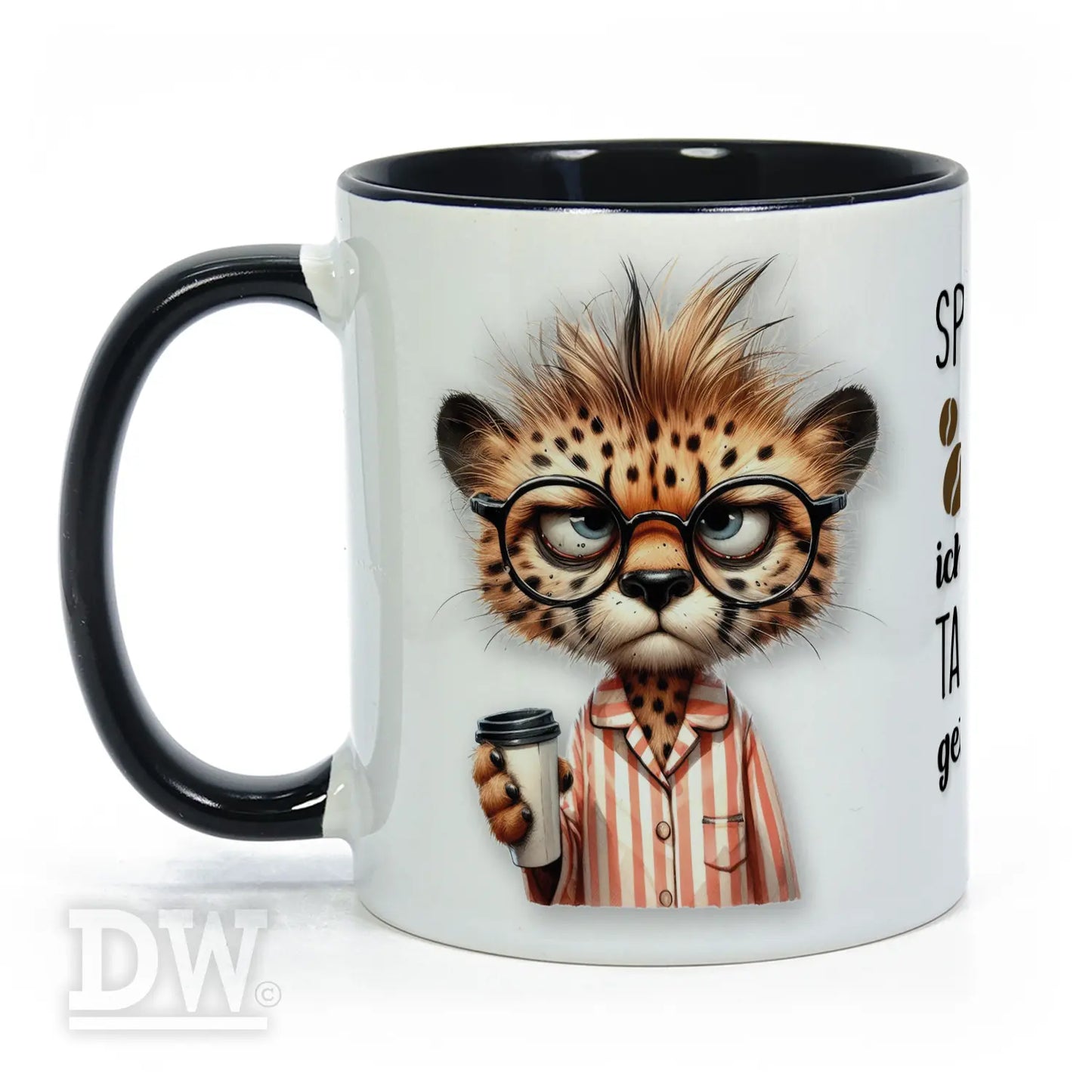 Motivtasse - Grumpy Leopard