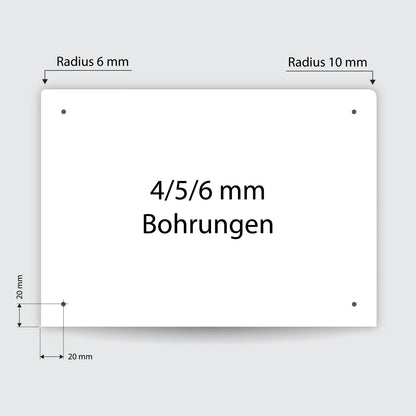 Schild Din A4 quer - Aluverbund