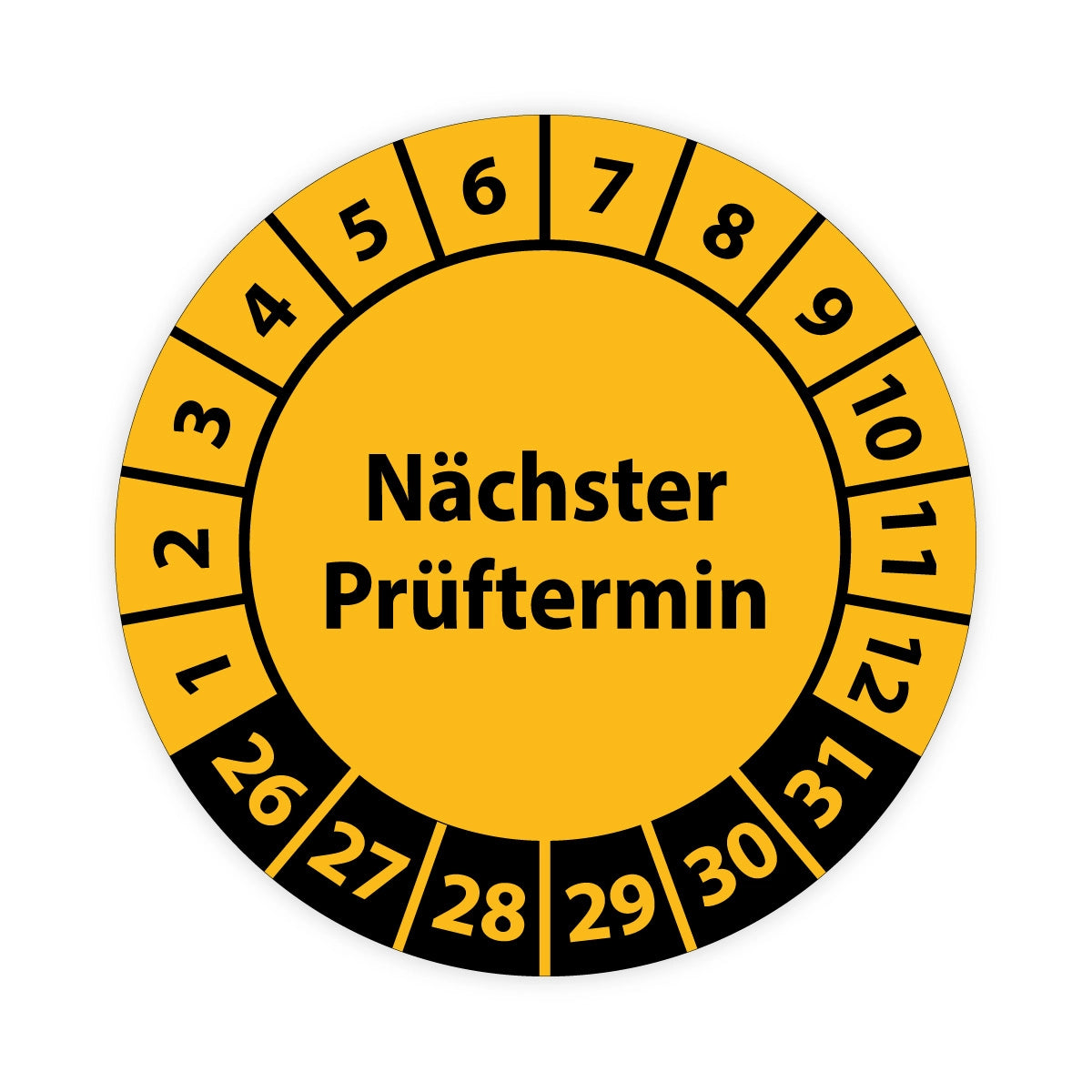 Prüfplaketten - Nächster Prüftermin - Folie selbstklebend