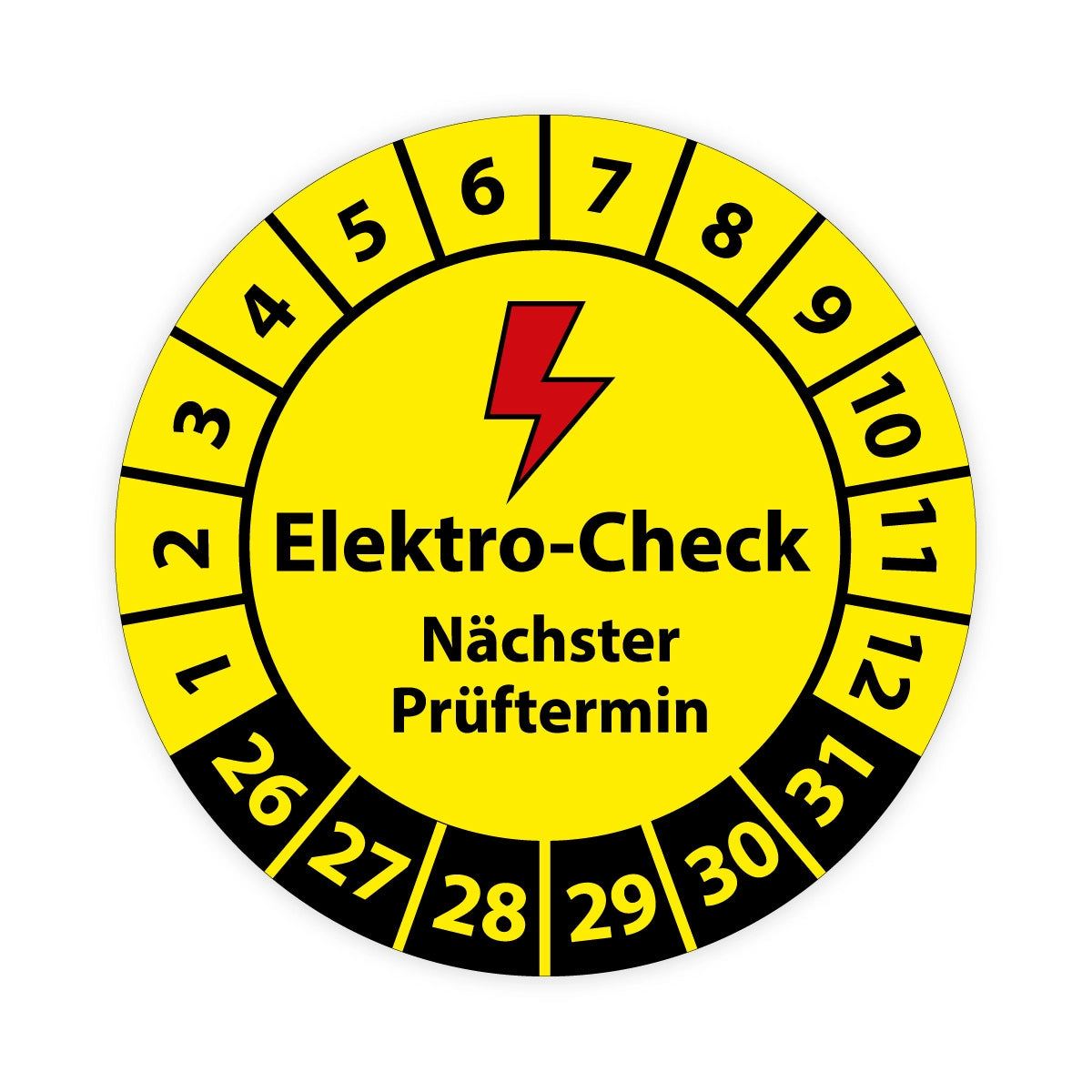 Prüfplaketten Elektro-Check - Folie selbstklebend