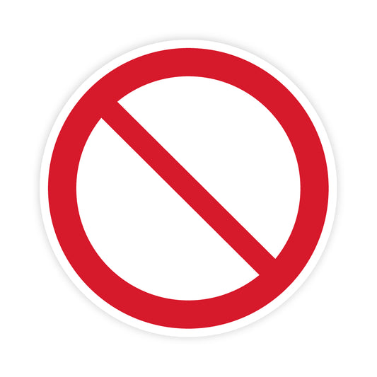 Verbotszeichen - Allgemeines Verbotszeichen, P001 ASR/ISO, Folie selbstklebend