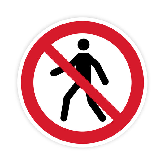 Verbotszeichen - Fußgänger verboten, P004 ASR/ISO, Folie selbstklebend
