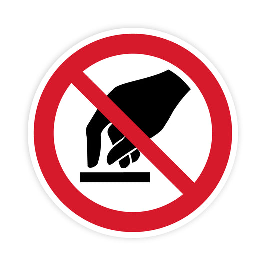 Verbotszeichen - Berühren verboten, P010 ASR/ISO, Folie selbstklebend