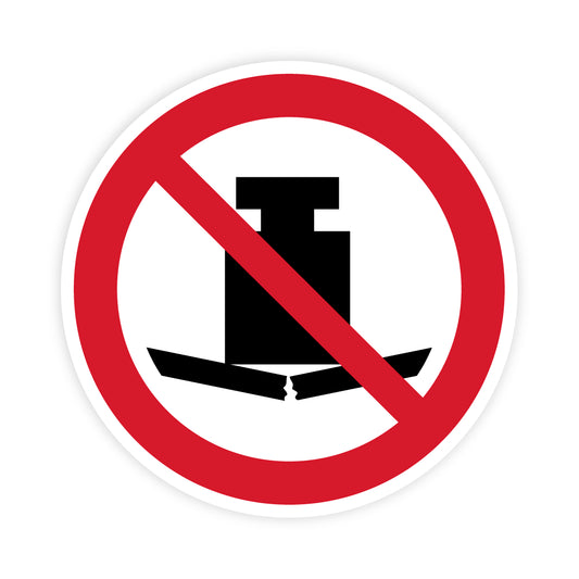 Verbotszeichen - Keine schwere Last, P012 ASR/ISO, Folie selbstklebend