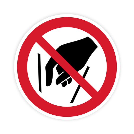 Verbotszeichen - Hineinfassen verboten, P015 ASR/ISO, Folie selbstklebend