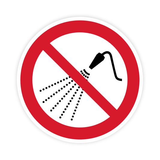 Verbotszeichen - Mit Wasser spritzen verboten, P016, ASR/ISO, Folie selbstklebend