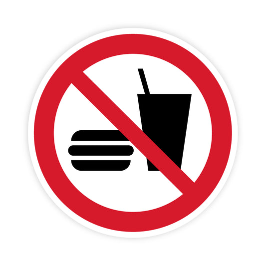Verbotszeichen - Essen und Trinken verboten, P022, ASR/ISO, Folie selbstklebend