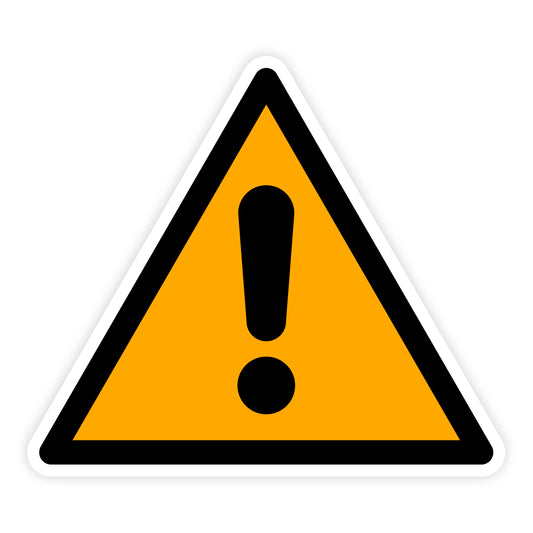 Warnzeichen - Allgemeines Warnzeichen, W001, ASR/ISO, Folie selbstklebend