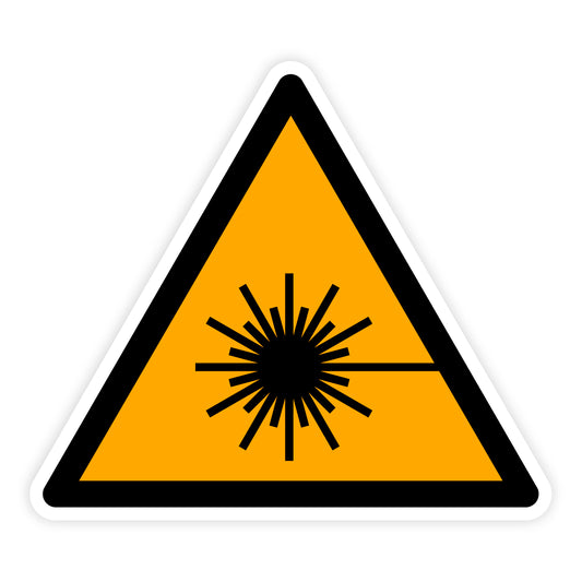 Warnzeichen - Warnung vor Laserstrahl, W004, ASR/ISO, Folie selbstklebend