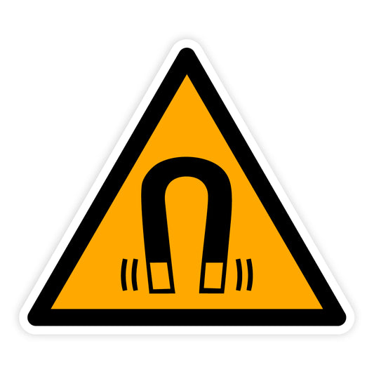 Warnzeichen - Warnung vor magnetischem Feld, W006, ASR/ISO, Folie selbstklebend