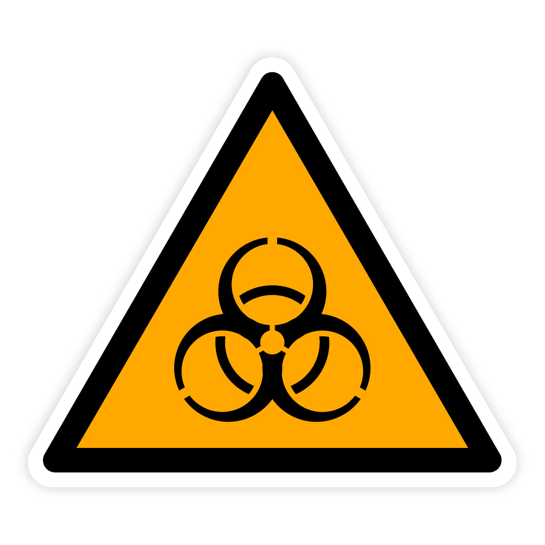 Warnzeichen - Warnung vor Biogefährdung, W009, ASR/ISO, Folie selbstklebend
