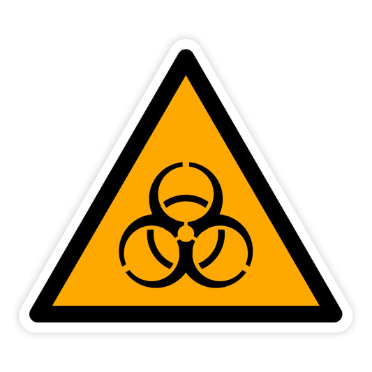 Warnzeichen - Warnung vor Biogefährdung, W009, ASR/ISO, Folie selbstklebend