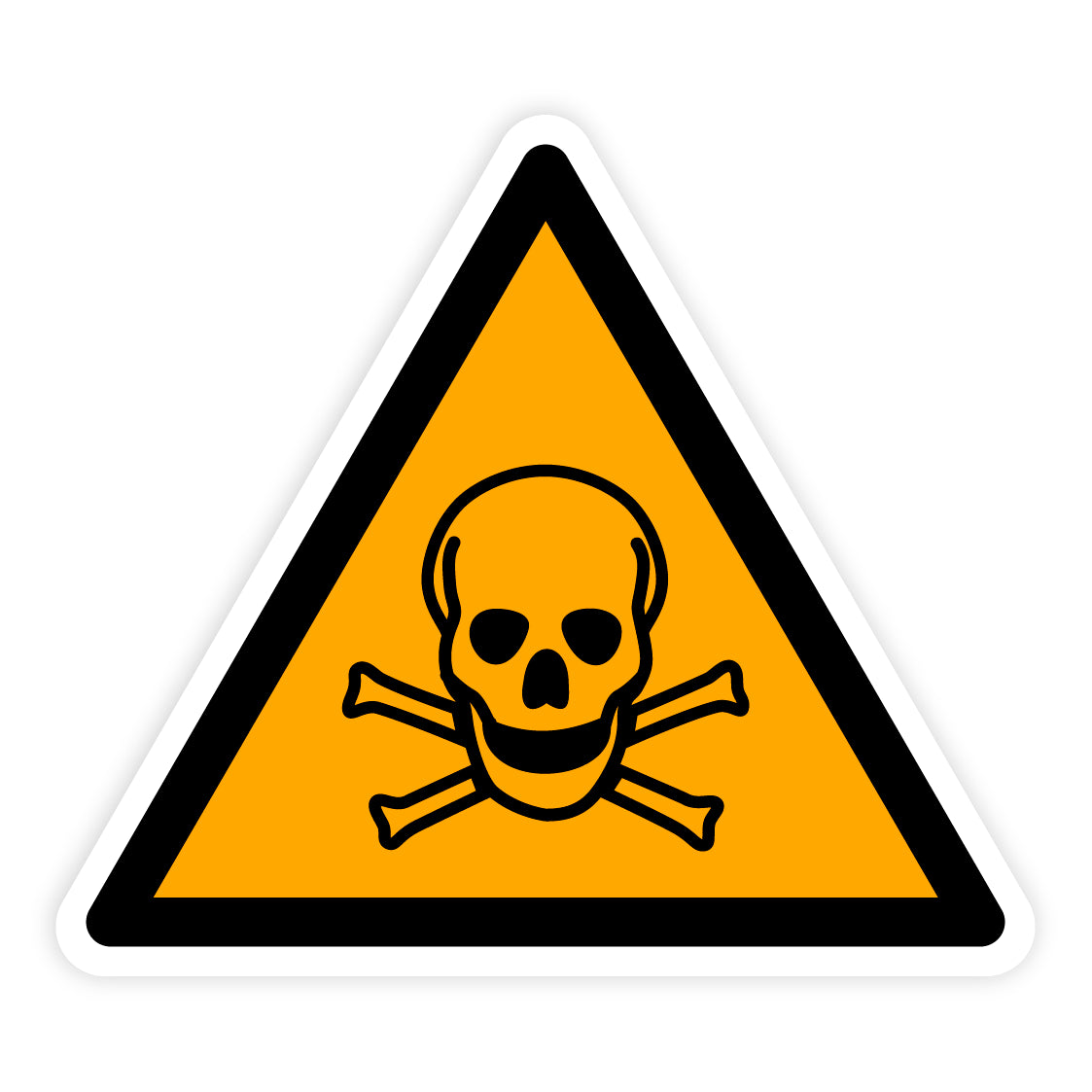 Warnzeichen - Warnung vor giftigen Stoffen, W016, ASR/ISO, Folie selbstklebend