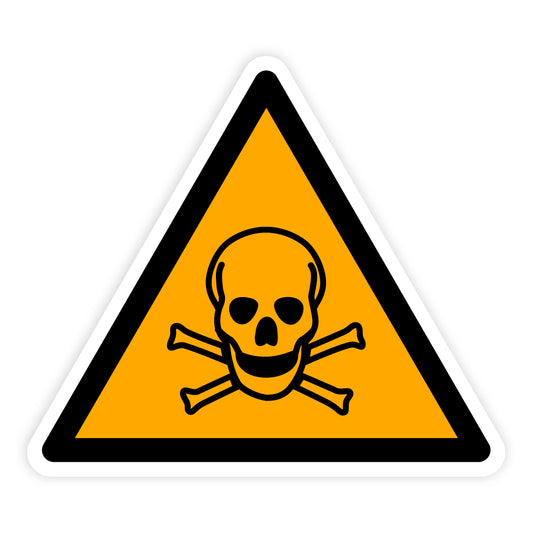 Warnzeichen - Warnung vor giftigen Stoffen, W016, ASR/ISO, Folie selbstklebend