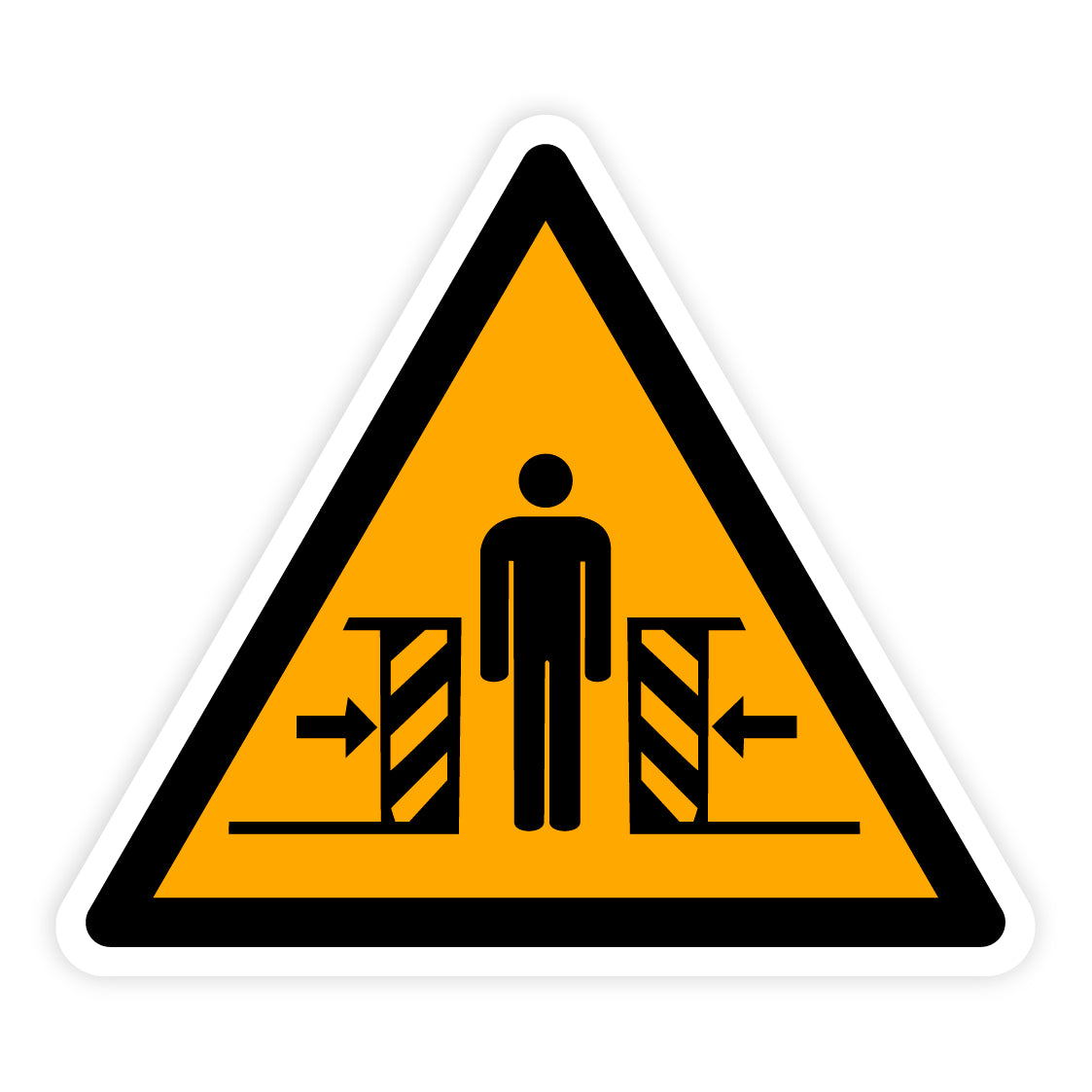 Warnzeichen - Warnung vor Quetschgefahr, W019, ASR/ISO, Folie selbstklebend