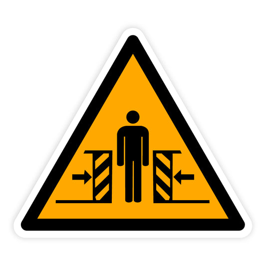 Warnzeichen - Warnung vor Quetschgefahr, W019, ASR/ISO, Folie selbstklebend