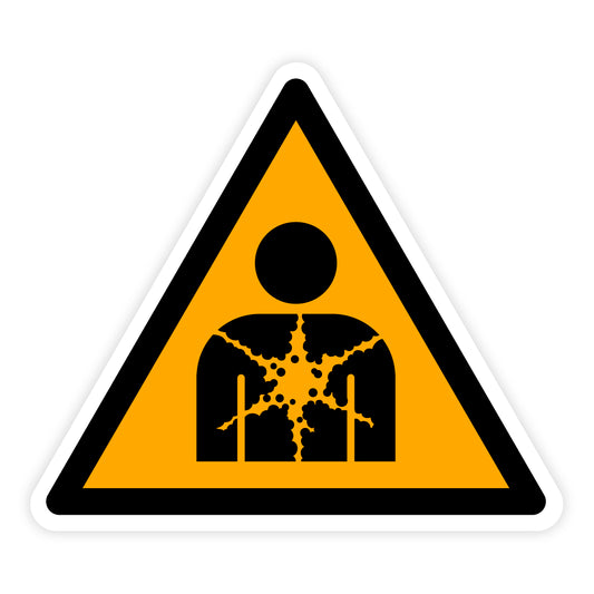 Warnzeichen - Warnung vor gesundheitsgefährdenden Stoffen oder Gemischen, W071, ASR/ISO, Folie selbstklebend